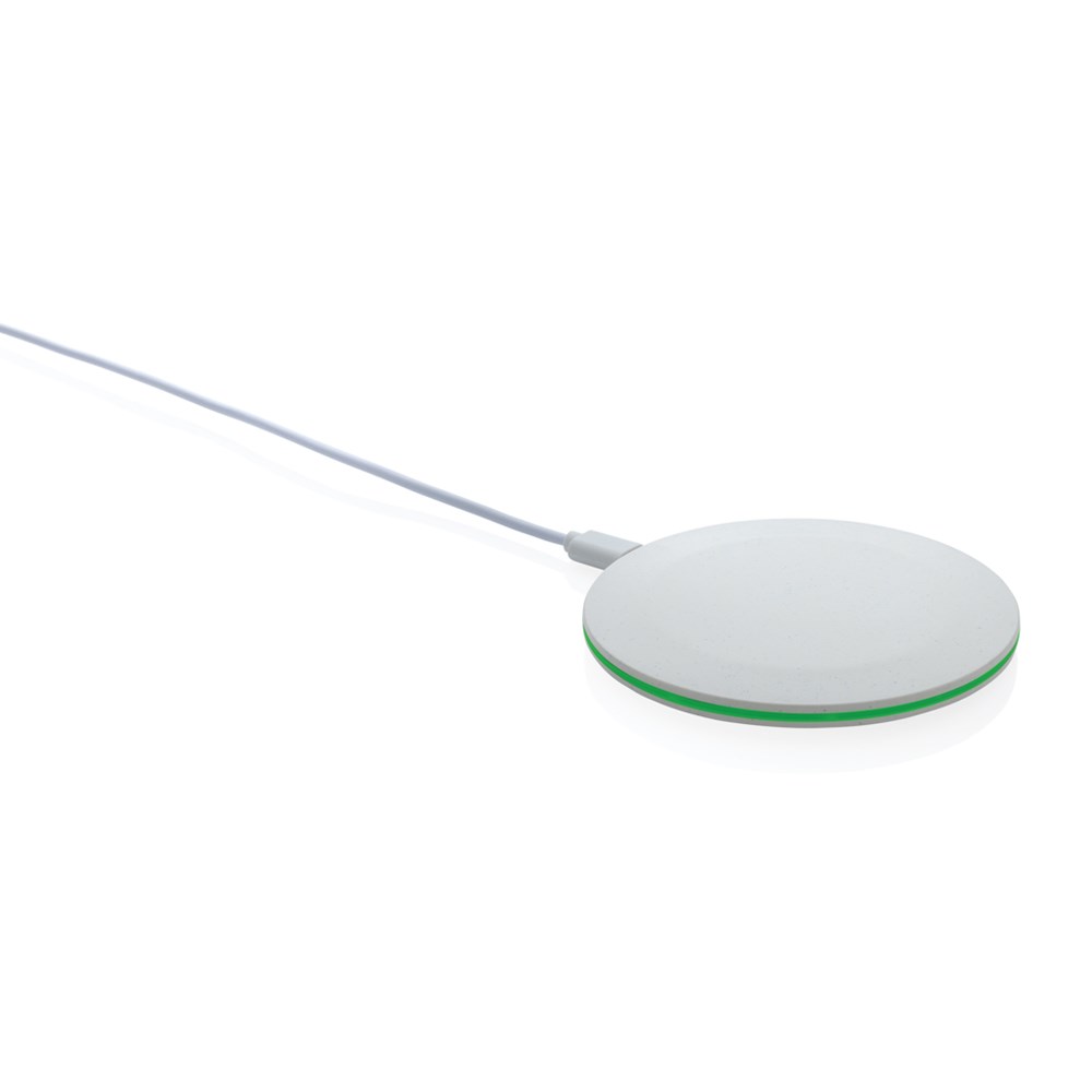 RCS gerecycled plastic 15W draadloze snellader - wit (± PMS White)