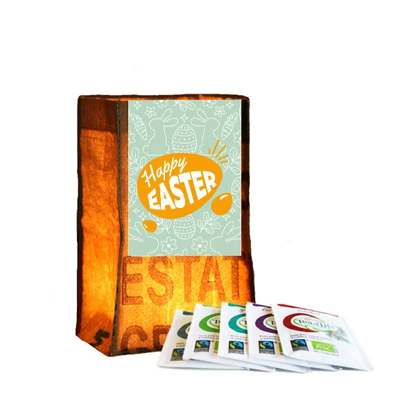 Tealight met theezakjes | 'Happy Eastern' Themakaart