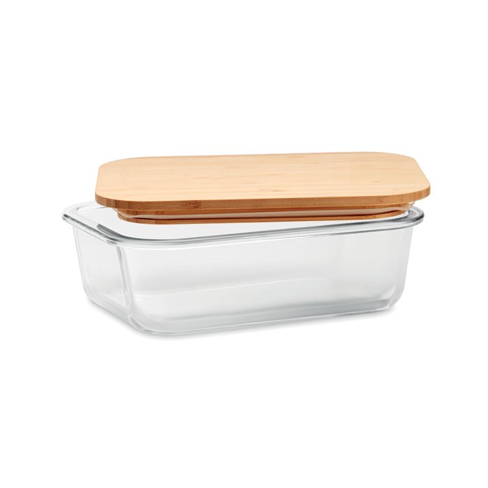 TUNDRA LUNCHBOX - Glazen lunchbox bamboe deksel